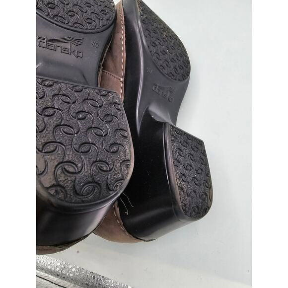 DANSKO brown Suede Buckle Slip On Clogs 40 - Picture 7 of 9